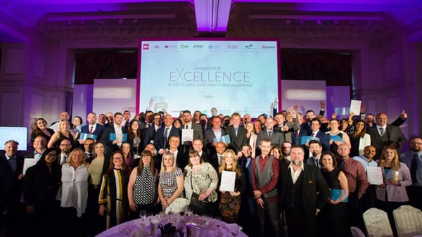 The finalists and winners at the Awards for Excellence in Recycling and Waste Management 2019