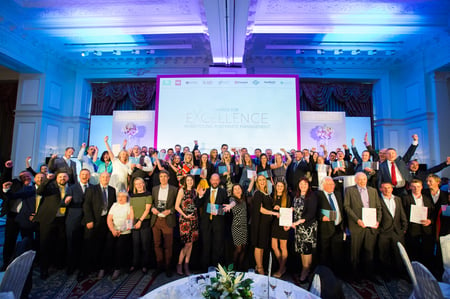 The finalists and winners at the Awards for Excellence in Recycling and Waste Management 2018